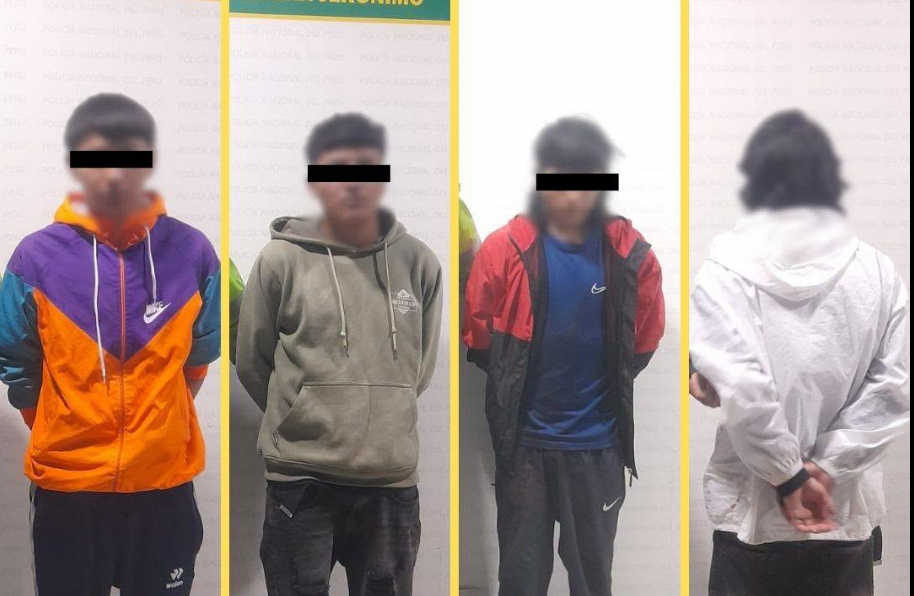 POLICÍA DETIENE A CUATRO PERSONAS POR PRESUNTO ROBO AGRAVADO EN GRADO DE TENTATIVA EN SAN JERÓNIMO